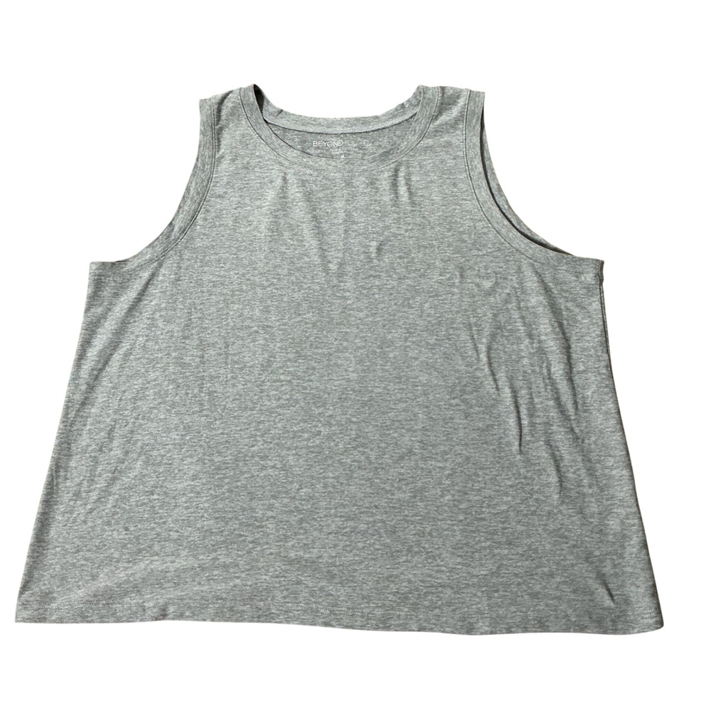 Beyond Yoga Heathered Grey Muscle Tank Top Womens Medium Relaxed Fit LWSD4352